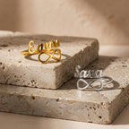 Bague prénom personnalisable et infini