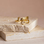 Bague prénom personnalisable et infini