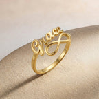 Bague prénom personnalisable et infini