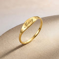 Bague plaque prénom personnalisée