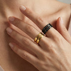 Bague jusqu'à 3 prénoms avec plaque gravée