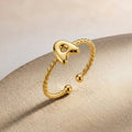 Bague torsadée initiale personnalisée