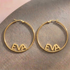 Boucles d'oreilles Créoles Fermées à Prénom