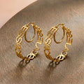 Boucles d'oreilles Créoles avec Prénom en Relief