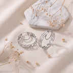 Boucles d'oreilles Créoles avec Prénom en Relief
