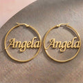 Boucles d'oreilles Créoles avec prénom personnalisable