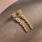 Boucles d'oreilles avec lettres suspendues personnalisées