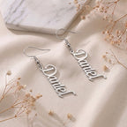 Boucles d'oreilles pendante avec prénom personnalisable