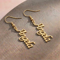 Boucles d'oreilles pendante avec prénom personnalisable
