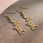 Boucles d'oreilles pendante avec prénom personnalisable
