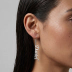 Boucles d'oreilles pendante avec prénom personnalisable