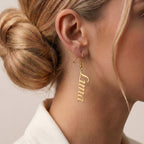 Boucles d'oreilles pendante avec prénom personnalisable