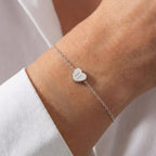 Bracelet Initiale Personnalisable en coeur