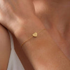 Bracelet Initiale Personnalisable en coeur