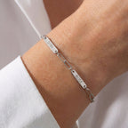 Bracelet chaine avec gravure jusqu'a 3 prénoms