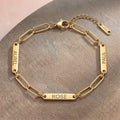 Bracelet chaine avec gravure jusqu'a 3 prénoms