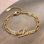 Bracelet chaine avec prénom personnalisé