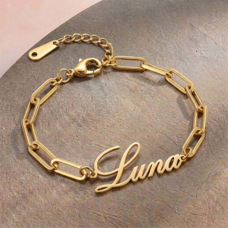 Bracelet chaine avec prénom personnalisé