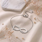 Bracelet infini jusqu'à 4 prénoms