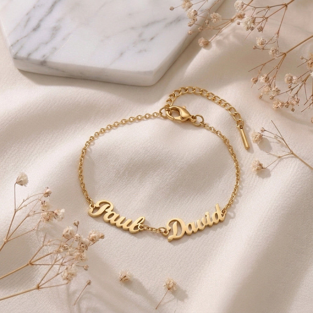 Bracelet personnalisé jusqu'à 4 prénoms