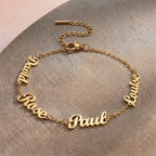 Bracelet personnalisé jusqu'à 4 prénoms