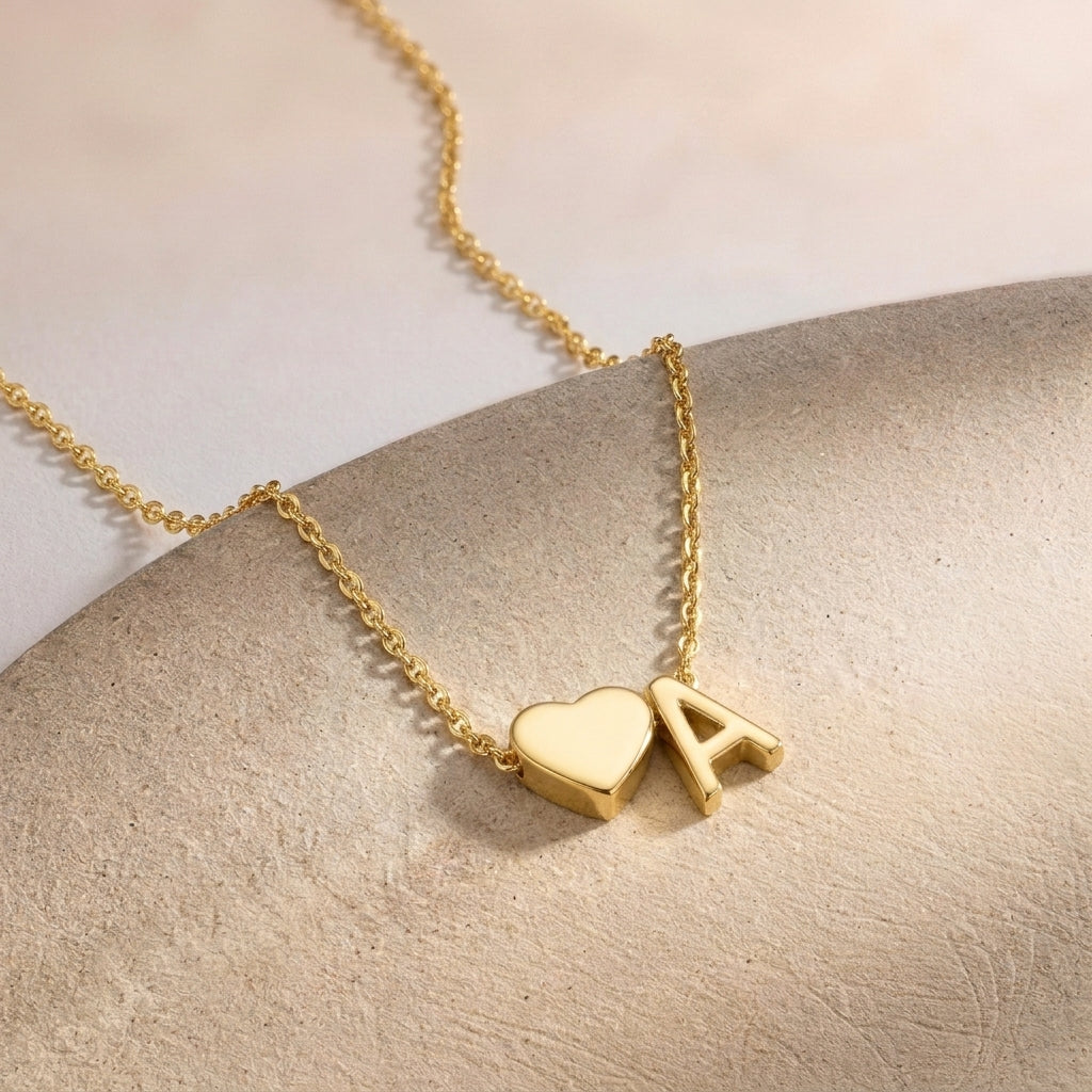 Collier Initiale Cœur Personnalisé