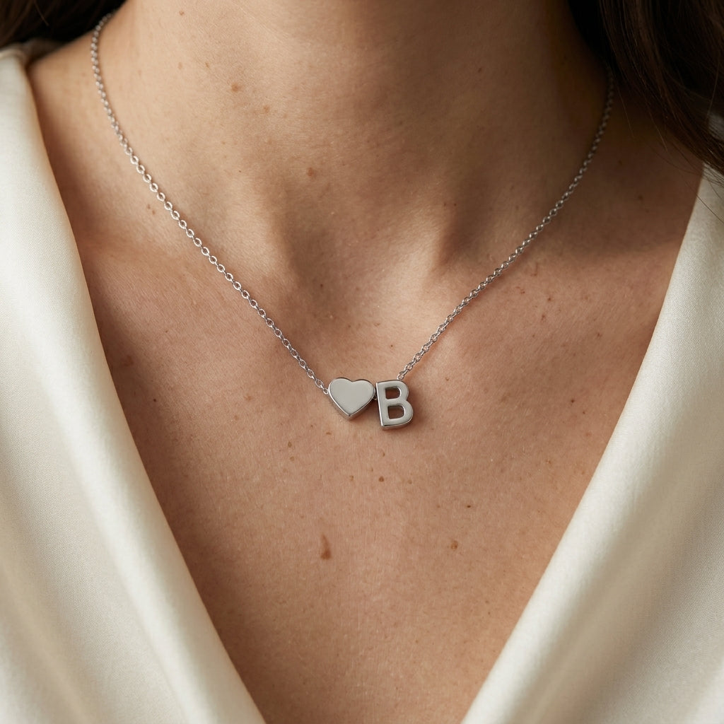 Collier Initiale Cœur Personnalisé
