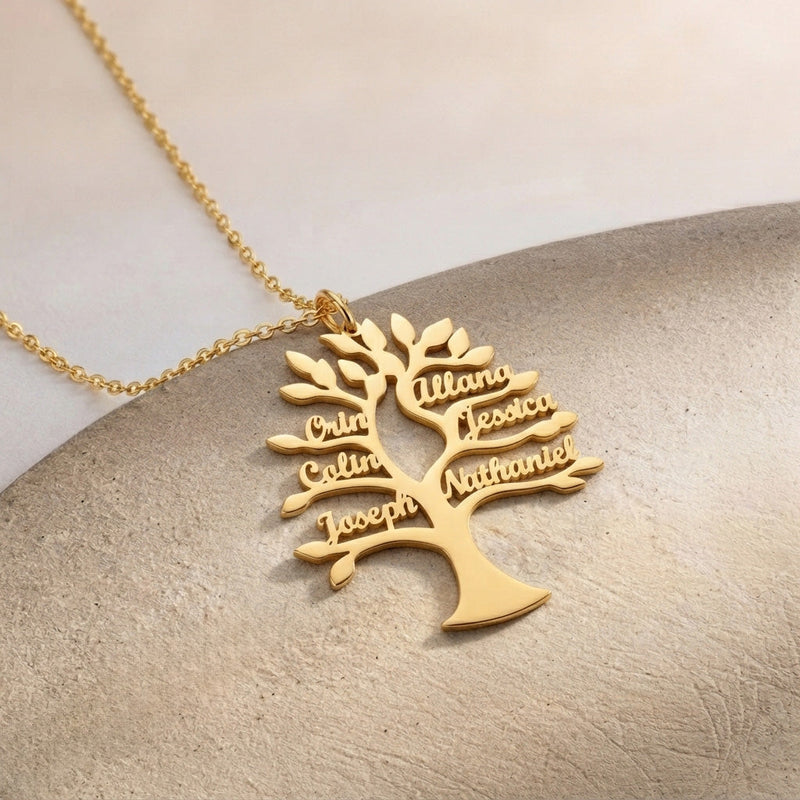 Collier Arbre de Vie Personnalisé jusqu'à 6 prénoms