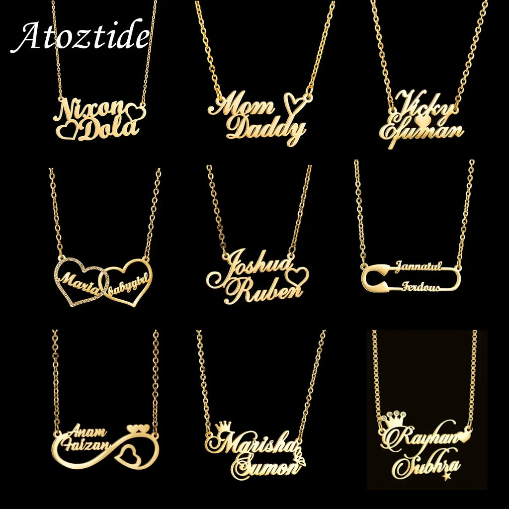 Collier épingle jusqu'à 2 prénoms