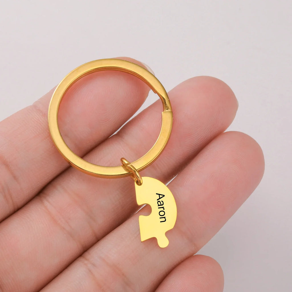 Porte-Clés puzzle en forme de Cœur
