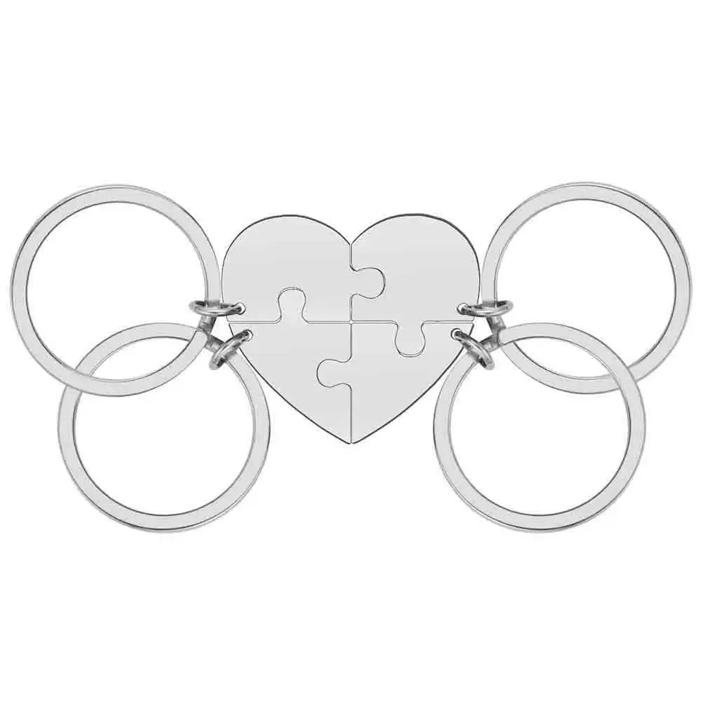 Porte-Clés puzzle en forme de Cœur