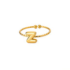 Bague torsadée initiale personnalisée