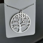 Collier arbre de vie familial jusqu'à 9 prénoms