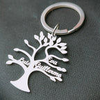 Porte-clés arbre de vie jusqu'à 6 prénoms