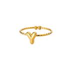 Bague torsadée initiale personnalisée