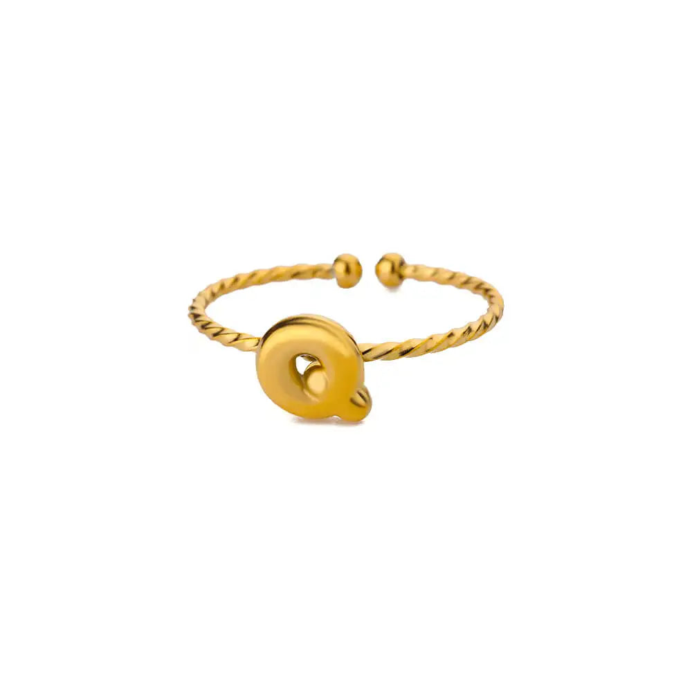 Bague torsadée initiale personnalisée
