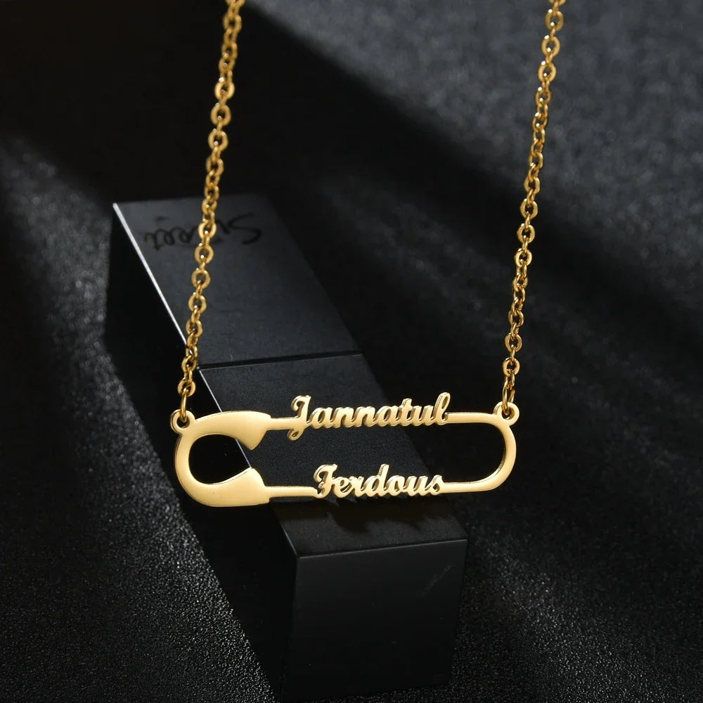 Collier épingle jusqu'à 2 prénoms