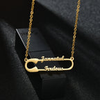 Collier épingle jusqu'à 2 prénoms